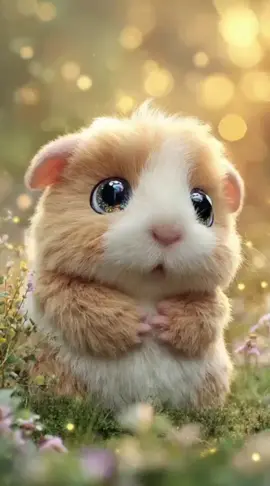 Ein flauschiges Meerschweinchen hält eine rote Rose in den Pfoten und schenkt dir mit seinem süßen Lächeln einen Moment voller Liebe. 🌹🐹✨ #fluffyfriends #cute #cuteanimals #guineapig #sweetlove
