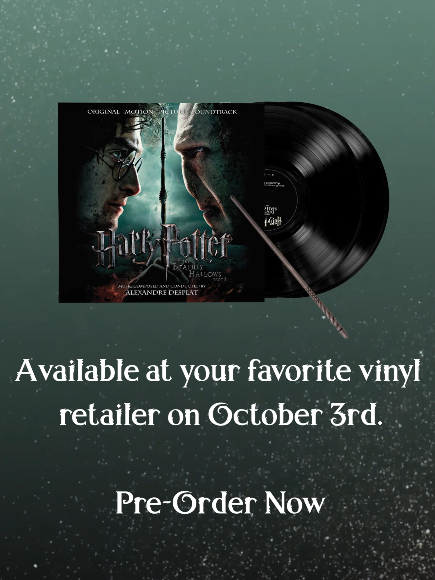 Experience the magic all over again with the final four Harry Potter soundtracks now on black vinyl! Available everywhere October 3rd. Pre-order now! Link in bio.  ⚡