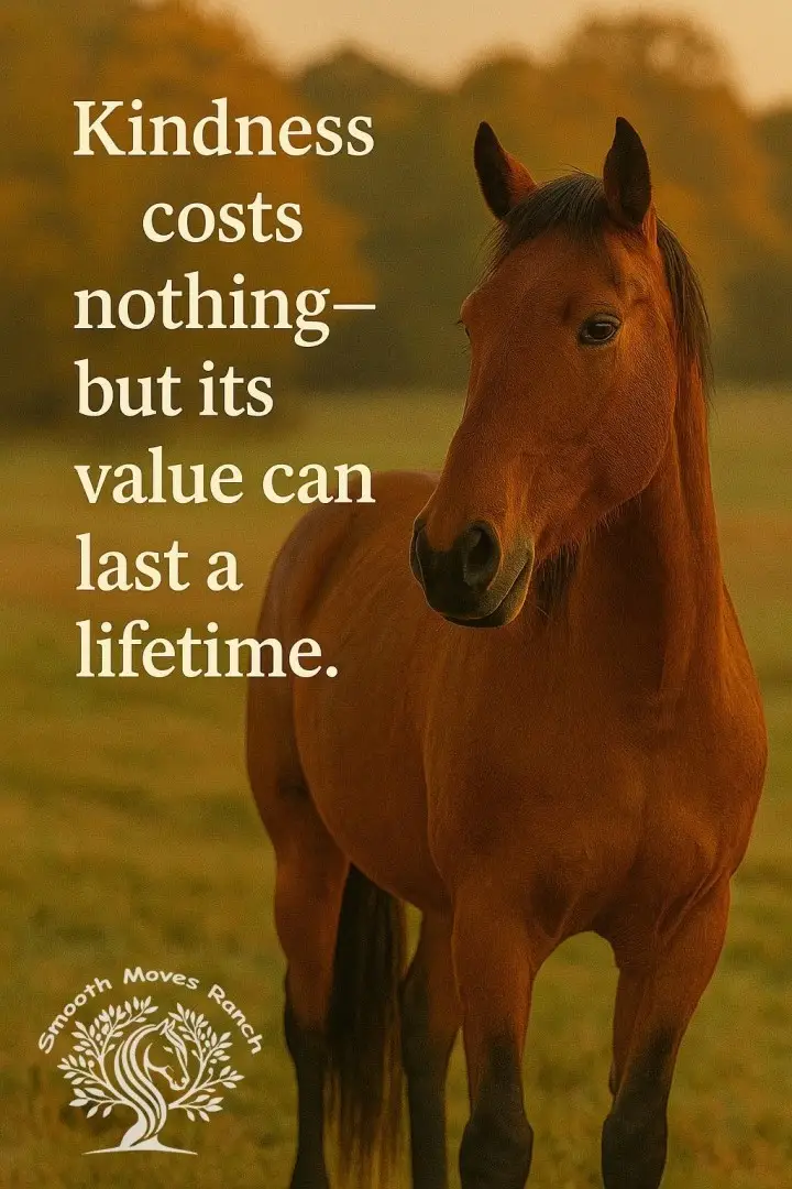 💛 Kindness costs nothing, but its impact can last a lifetime. 💛 At Smooth Moves Ranch and the SMR Wellness Center, we see kindness in action every day, between horses and humans, families and friends, and in the healing connections formed during therapy sessions. 🐴✨ When we choose kindness, we create ripples that extend far beyond ourselves, building stronger communities, brighter futures, and deeper bonds. 🌿 Let’s make kindness our legacy. 🌐 Learn more: smrwellnesscenter.org #SMRWellness #SmoothMovesRanch #HealingWithHorses #KindnessMatters #EquineTherapy