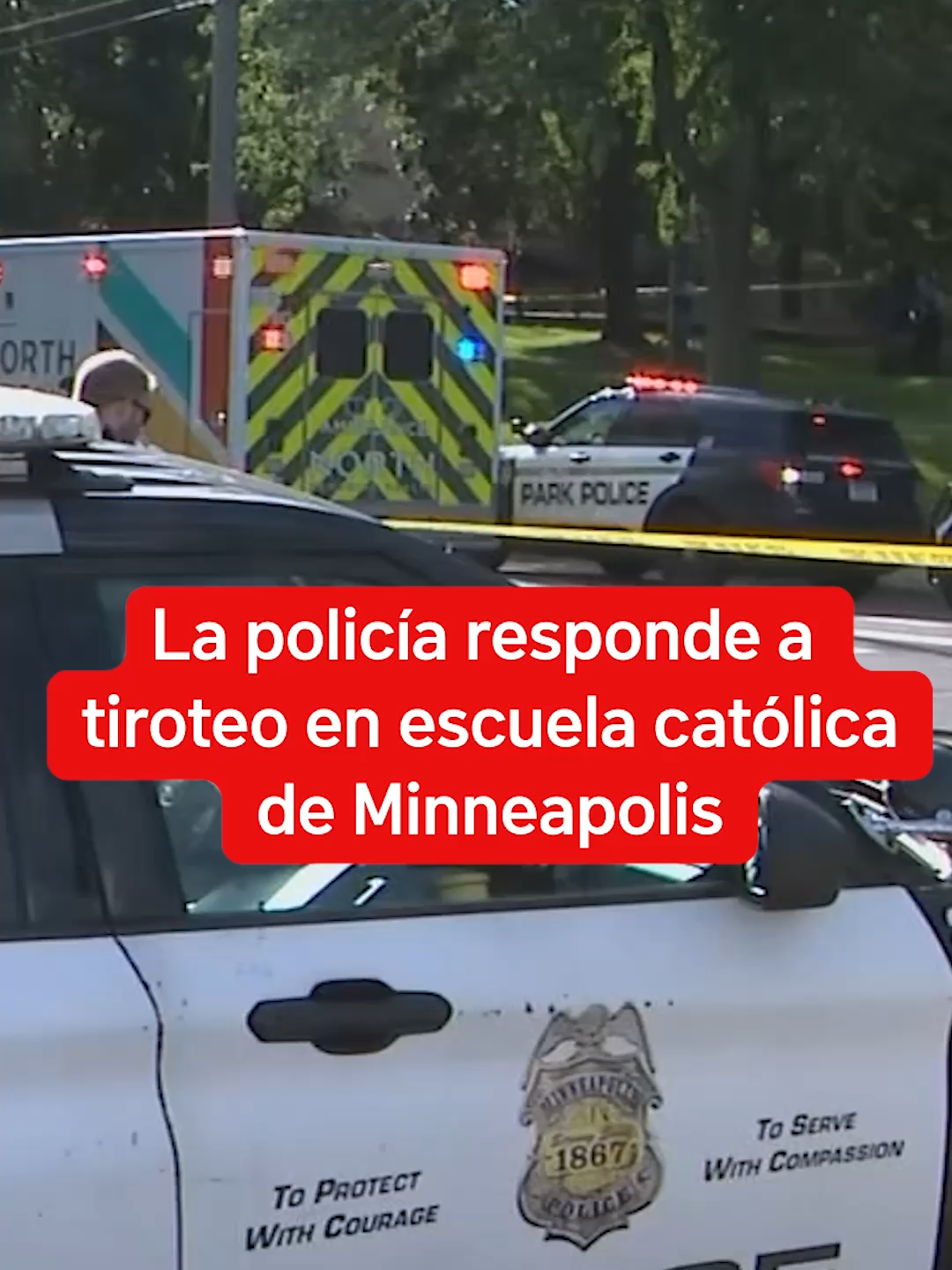 Tiroteo deja dos niños muertos y al menos 17 heridos en una misa para estudiantes de escuela católica en Minneapolis.  #Telemundo #Noticias