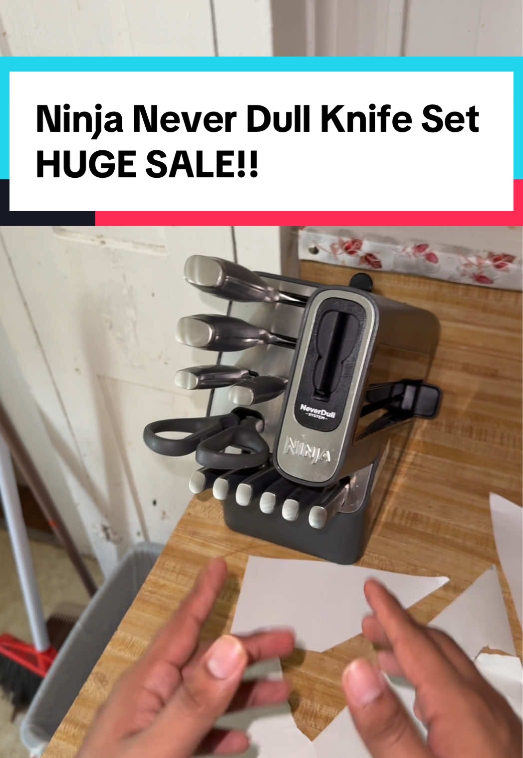 It’s the best investment I’ve made in the German steel Never Dull knife set from Ninja!