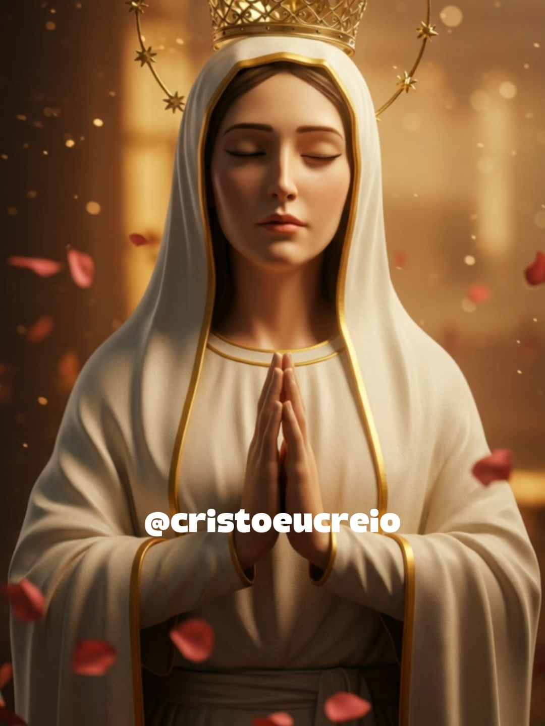 🌹 “Sob o manto da Virgem Maria encontramos paz, proteção e esperança. 🙏✨ #CristoEuCreio”  #CristoEuCreio #VirgemMaria #MariaSantíssima #Fé #Orações #Católicos #Evangelho #PalavraDeDeus #MãeDeJesus #Jesus