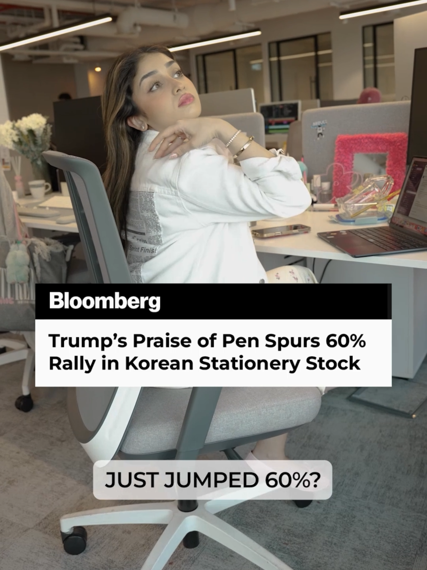 Trump’s praise of a handcrafted Korean pen sparked a 60% stock rally as demand for the custom piece went wild. 🖋️ #trumpeffect #marketnews #stockmarket