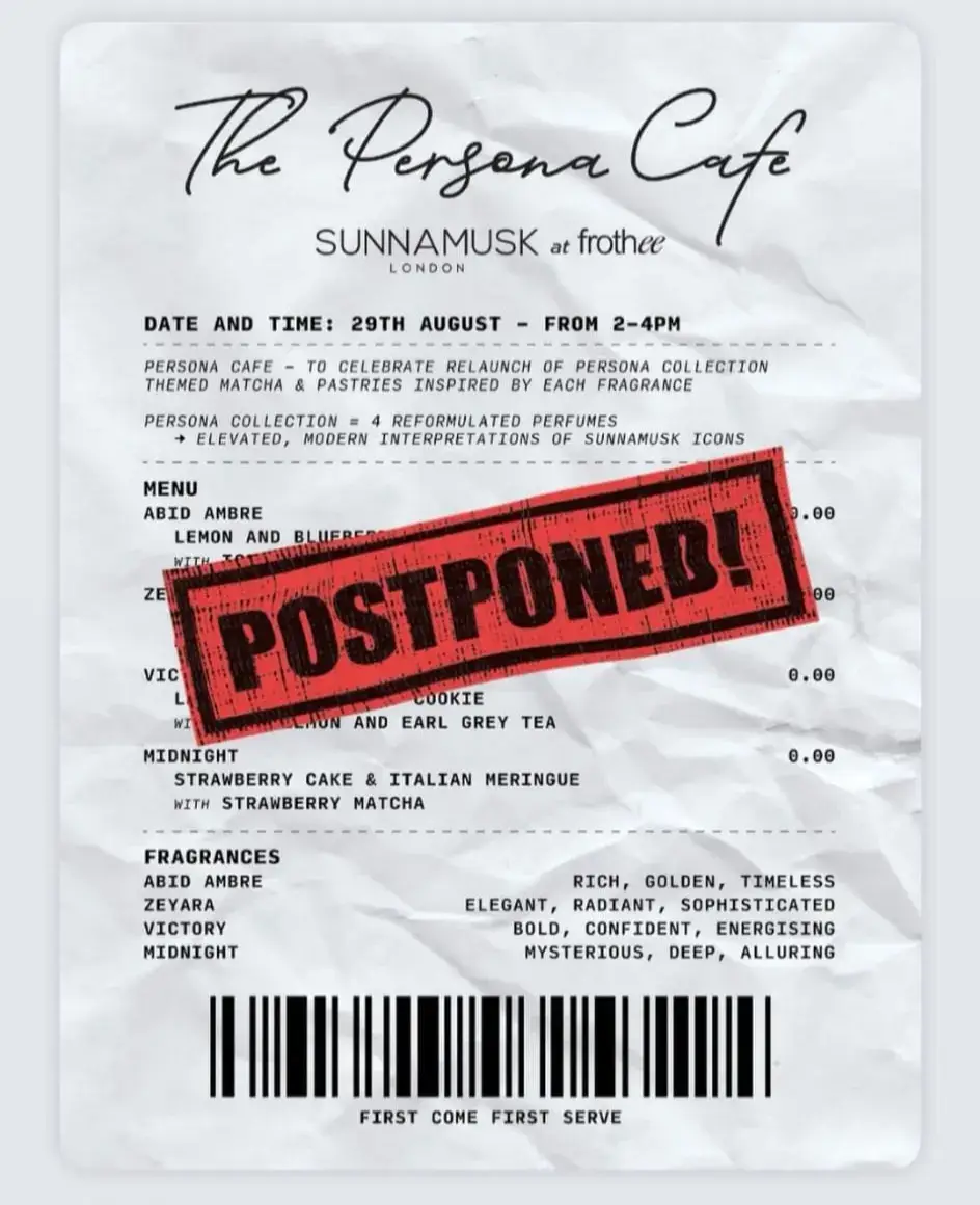 Event Cancelled 🚨🚨🚨 The Frothee x Sunnamusk event is unfortunately postponed for the future due to an emergency at the Café, just wanted to let you all know. They are working to resolve the issue. @frotheecafe @sunnamusk  Frothee x Sunnamask Pop Up  📆 29th August 📍Frothee, 60 Caledonian Road 🕘 2 to 4pm 🤍 Sunnamask are here to celebrate the relaunch of their persona collection and they are hosting an event at the Viral Cafe, Frothee  🤍 First 100 guests to arrive will get a drink and themed pastry (which is amazing as their drinks and food is amazing 😍) 🤍 Check the photo above to see the menu they are having and what food & drinks are being served together 🤍 This is an event you won't want to miss out on  #londonpopup #londonpopups #popup #popups #popupsinlondon 