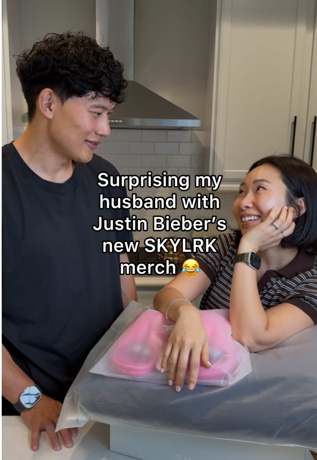 He’s cool now lol 😂 price was all worth it IMO 😎 #hungryfam #husbandandwife #skylrk #justinbieber #newoutfit 