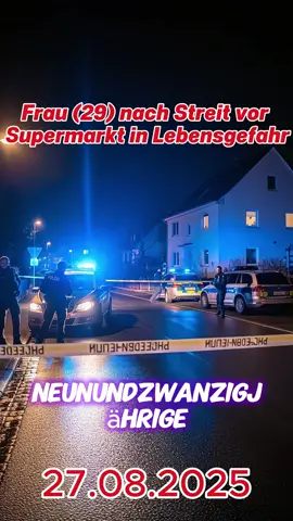 Frau (29) nach Streit vor Supermarkt in Lebensgefahr #polizei 
