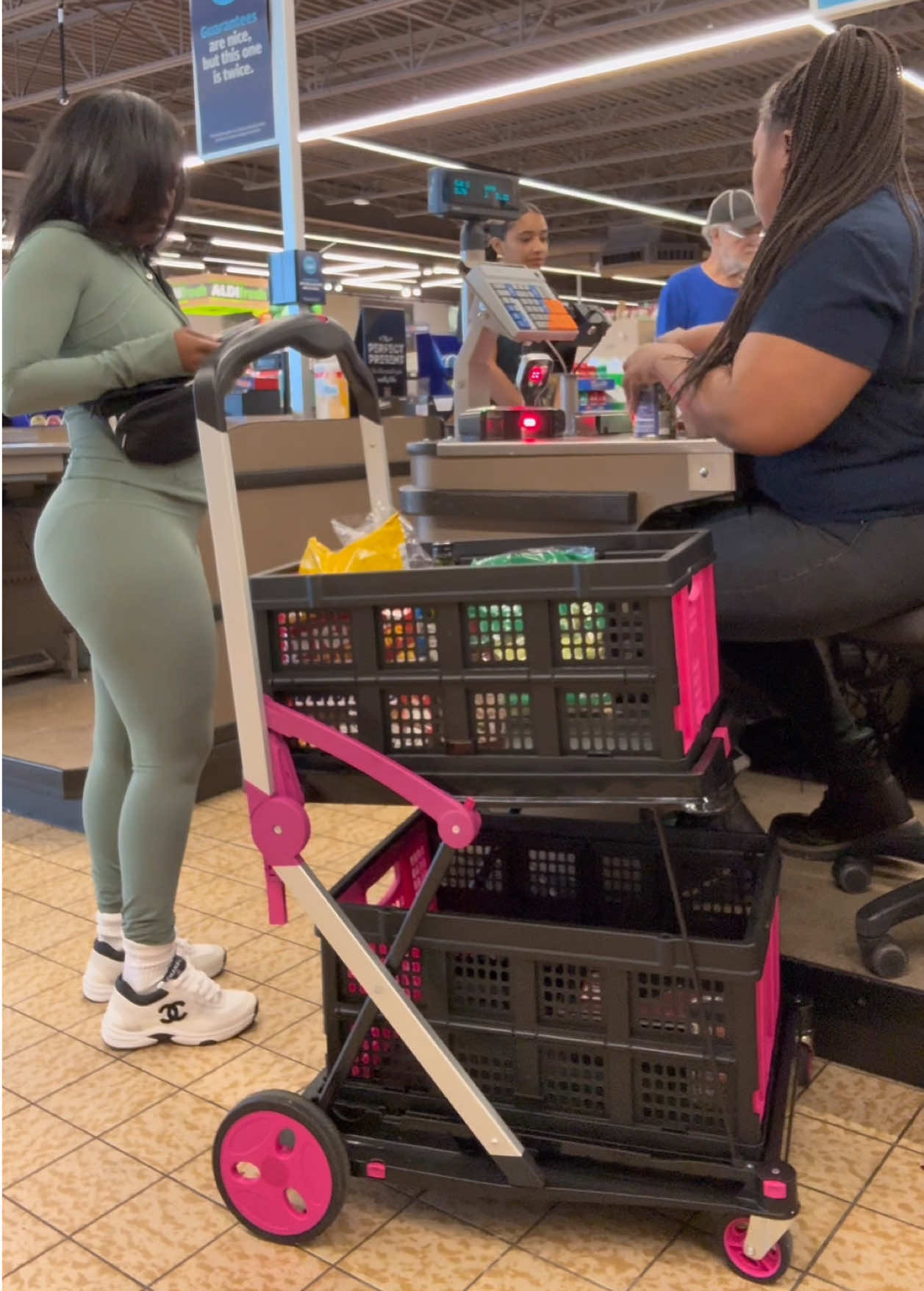 This foldable buggy is perfect for grocery runs! Double layers mean more space without the hassle.