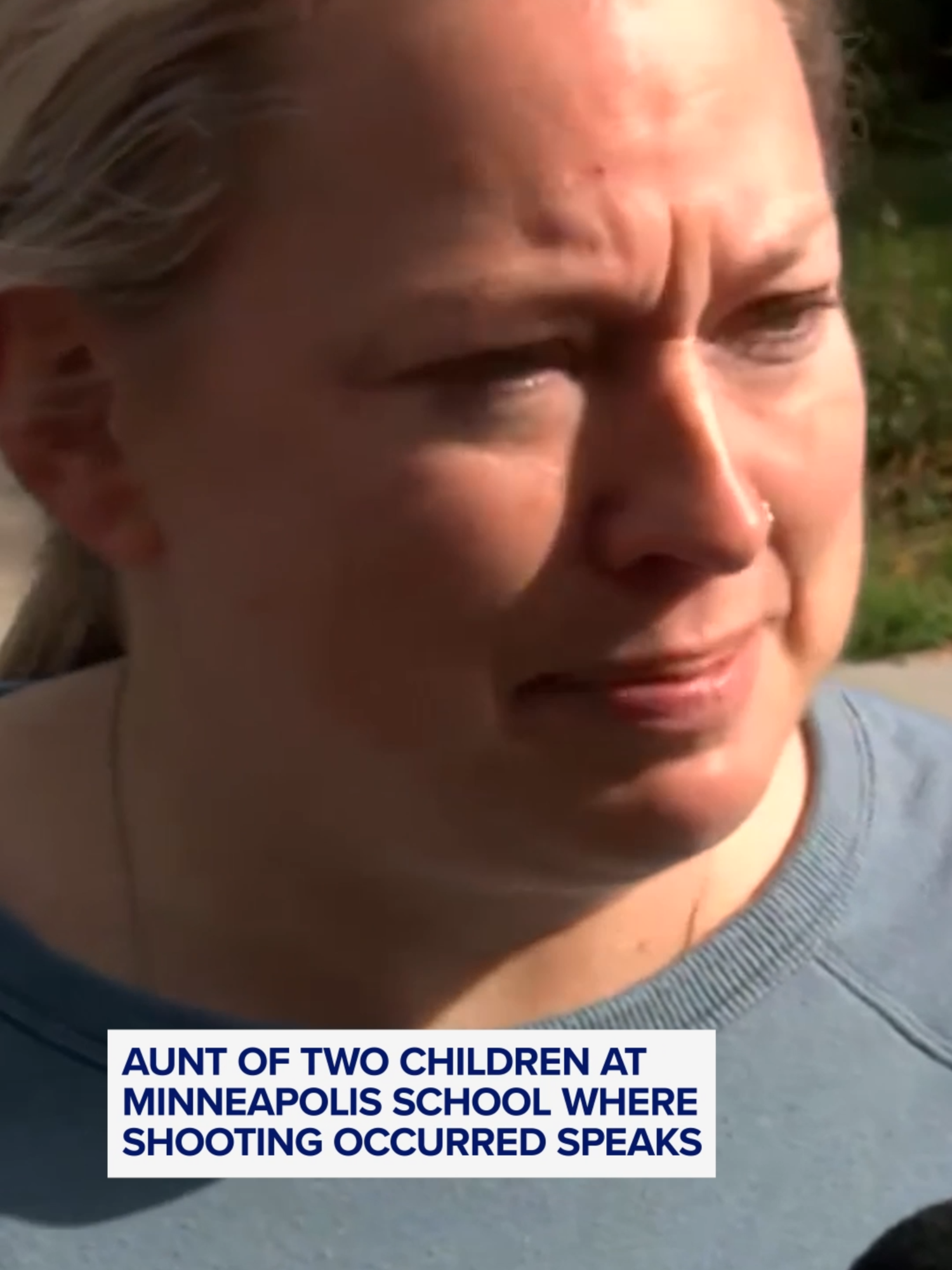 “I just pray for the community.” The aunt of two young children at the Minneapolis Catholic school where a shooting left at least two dead and at least 17 others injured says she’s just thankful her niece and nephew are safe. The mass shooting unfolded just before 8:30 a.m., when a gunman fired a rifle through the church windows — toward the children and other worshippers sitting in the pews, police said. #minneapolis #minnesota #crime #news #abcnews