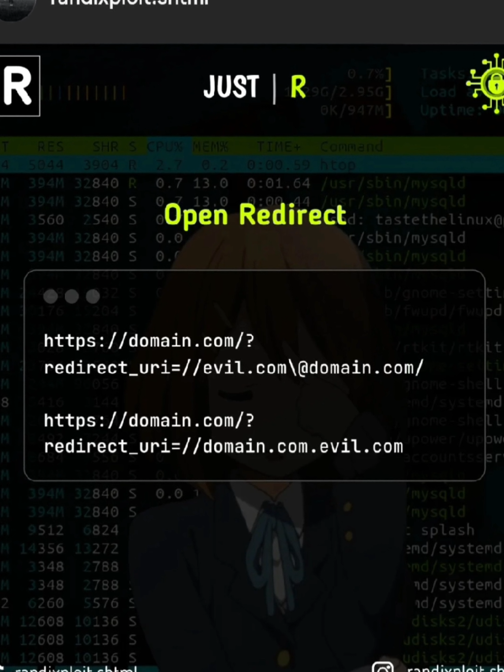 🚨 Open Redirect ── Kerentanan yang kontroversial Di dunia Bug Bounty Program, Open Redirect adalah kerentanan yang sangat sering kontroversial, dikarenakan sebagian platform menanggapi kerentanan tersebut sebagai out of scope atau bahkan fitur semata, mengapa demikian? berikut penjelasan singkatnya  Alasan dianggap out of scope karena eksploitasinya mengharuskan pendekatan kepada korban melalui phising/social engineering. sedangkan di program bug bounty, hal semacam itu termasuk Out of Scope Alasan dianggap fitur karena banyak aplikasi memang membutuhkan mekanisme redirect (contoh: /login?next=/dashboard), dan kalaupun endpoint tersebut rentan, pihak developer/tim IT hanya menganggap laporan Open Redirect sebagai fitur, bukan sebuah kerentanan. Karena mereka hanya menangkap dari sisi fungsi nya saja Dianggap sebagai kerentanan valid karena beberapa alasan, seperti brand sangat memperdulikan program issue sedetail mungkin, yang menyebabkan kerugian baik dari sisi user & brand, ada pula jenis kerentanan server-side bisa dieskalasikan ke SSRF, OAUth/SSO Hijacking, Cache Poisoning, dsb. Dan jika jenisnya client-side paling tidak dia bisa dieskalasi ke XSS 📕 Mau belajar Web Pentesting seperti di VT? Order eBook saya & akses grup private berisi materi advance & live target untuk praktek. 🔥 🔗 https://lynk.id/randiansyah #vulnerability #pentesting #exploit #cybersecurity #hacker 