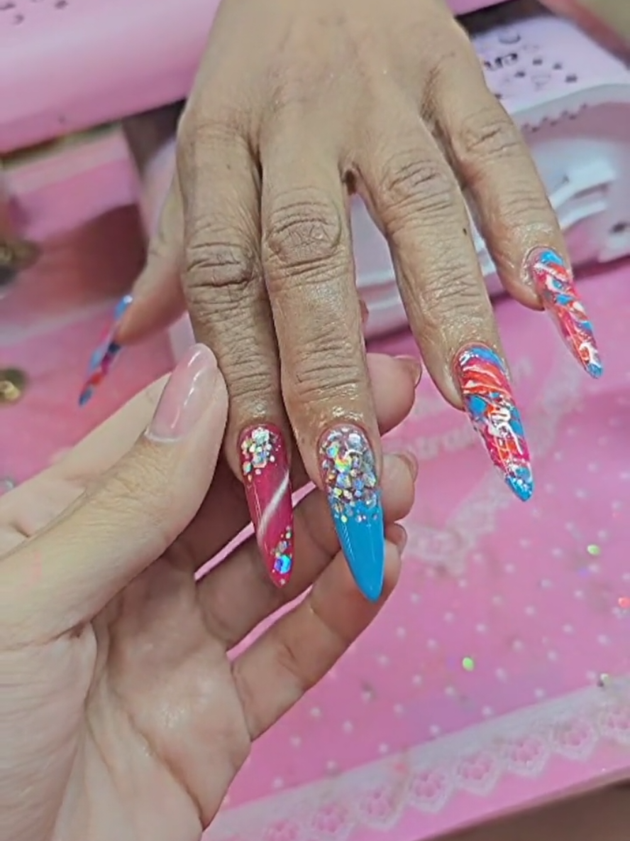 enailcouture.com 123go black label almond xl nails #nailsartvideos #nails #nailsoftiktok #nailtech #nailart 