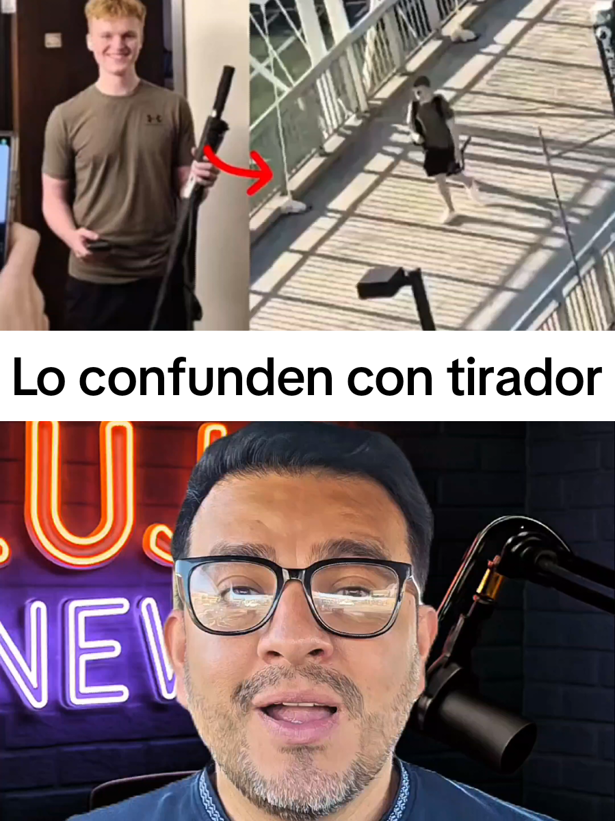 Noticia del dia. Lo confunden con tirador por tener un paraguas. #NoticiasUsa #UltimaHora #LujoNews 