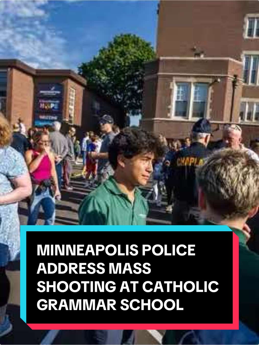 Minneapolis Police Chief Brian O’Hara said on Wednesday that two young children, aged 8 and 10, were killed during a shooting that occurred at Annunciation Catholic School Church early this morning. The shooter took his own life after the shooting; the motive is still under investigation. #news #newsweek #crime #Minnesota
