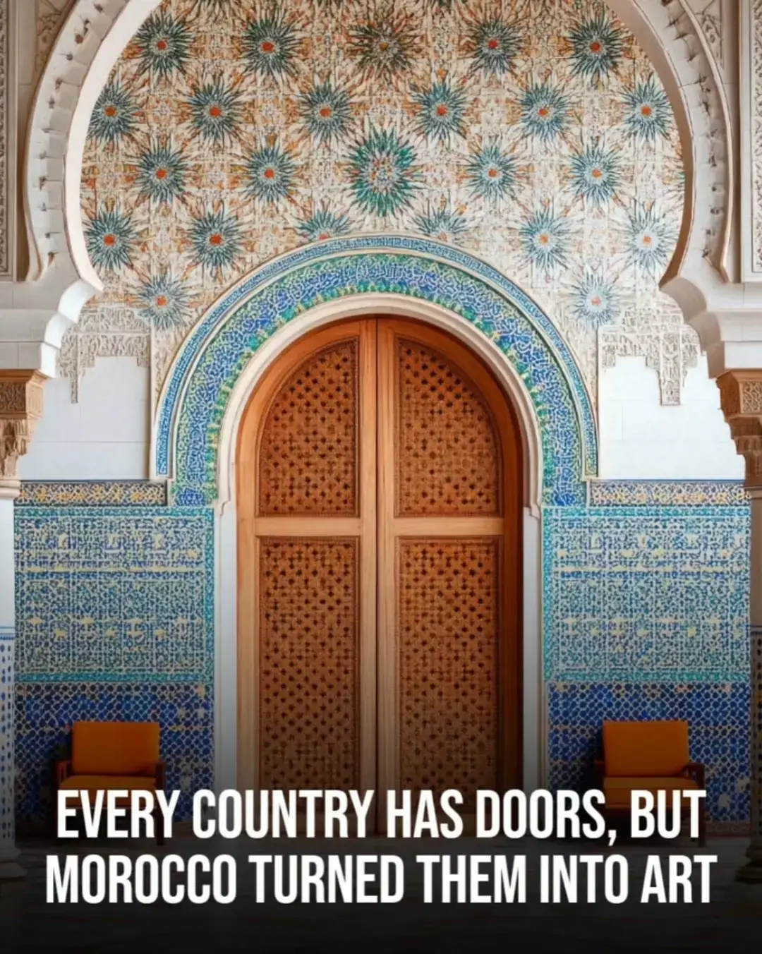 Hidden in the alleys of ancient cities and carved into colorful wood, Moroccan doors are more than just entrances… they’re true pieces of art telling tales of history and culture 🇲🇦❤️ #Morocco #MoroccanDoors #MoroccoTravel #VisitMorocco #BeautifulMorocco        