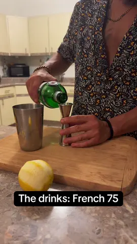 This is how Chef Alfredo makes French 75s #puertorico #cocktails #homemade #mixedcouple #thingstodoinpuertorico 