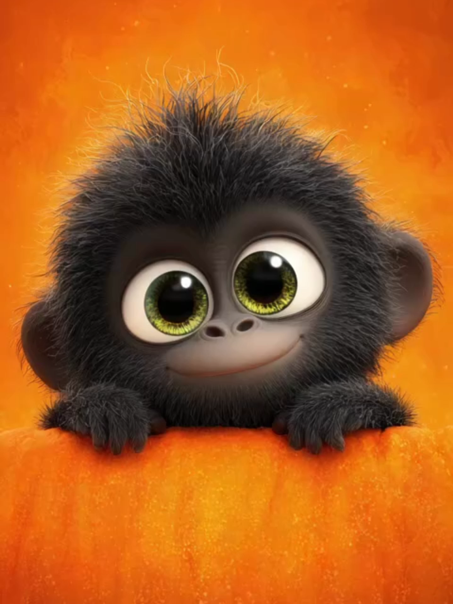 Live Wallpaper | 🌟🙈 Little Mischief Maker #cutemonkey #livewallpaper #funnyanimal #monkeybusiness #bigeyes #goofymood #tongueout #cartoonstyle #adorable #aivideo #phonewallpaper