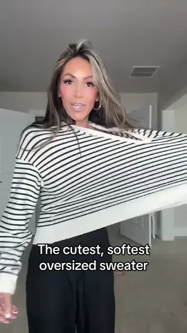 This striped sweater 🫠🫠 I freaking love it!!! Fits loose, it’s soft and not itchy. Wish they had more colors. #sweater#oversized #stripedsweater#edikted#tiktokshopcreatorpicks  