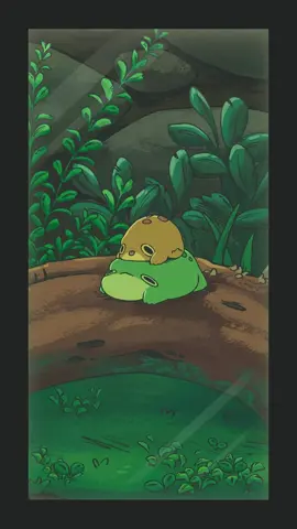 oh, to be a frog chillin’ in a tank with all your buddies~ . . . . . . . #frog #animation #wallpaper #procreate #kawaii 