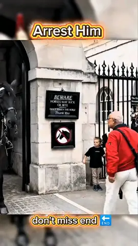 watch what happened arrest this man #kingguard #royalguard #kingguardhorse #londontiktokstar🌟 