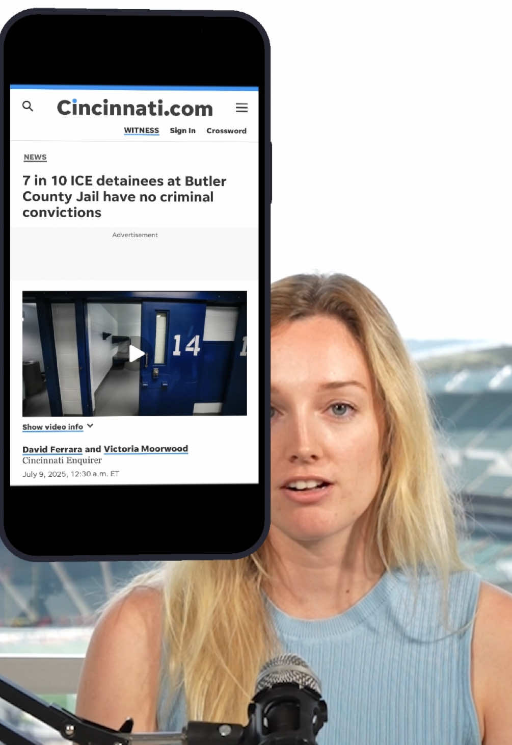Last month, Enquirer reporters Victoria Moorwood and David Ferrara found that 7 in 10 people detained by ICE in Greater Cincinnati had no criminal convictions.   Data requested from the Butler County Jail, the only ICE detention center in Southwest Ohio, also showed that of the small number of detainees with criminal convictions, only 16% were for violent crimes. Most detainees had nonviolent records, such as traffic offenses, DUIs and disorderly conduct.   With more resources and a significant boost in federal funding, there could be more people detained in Greater Cincinnati in the months to come.    Video by Grace Tucker and Phil Didion. Graphics by Michael Nyerges. Reporting by Victoria Moorwood and David Ferrara. #fyp #foryou #cincinnati #ohio 