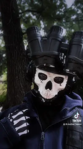 Touching grass while I wait for BF6 to drop. #cosplay #mw2 #ghostcosplay #simonrileyghost #codmw 