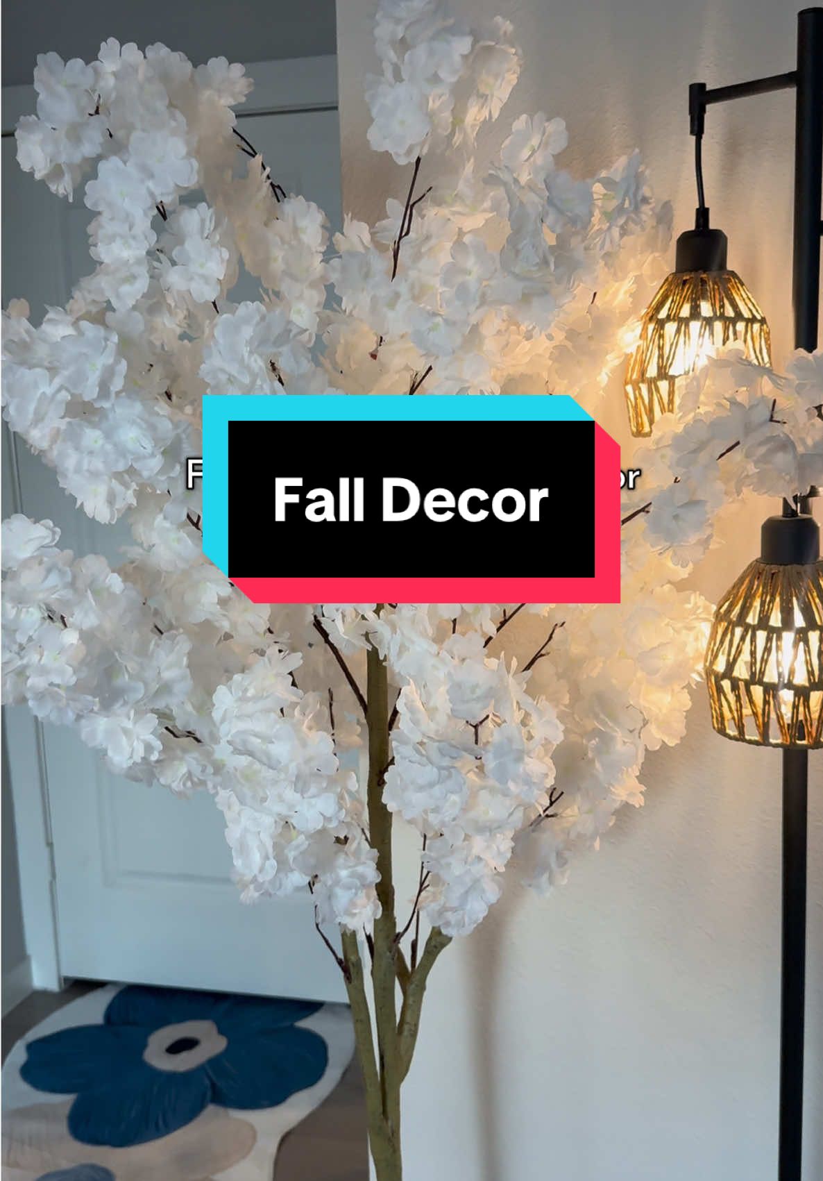 White Artificial Tree for beautiful home decor for the seasons coming up! 🤍🤍🤍  #tree #artificial #homedecor #falldecor #fallhomedecor 