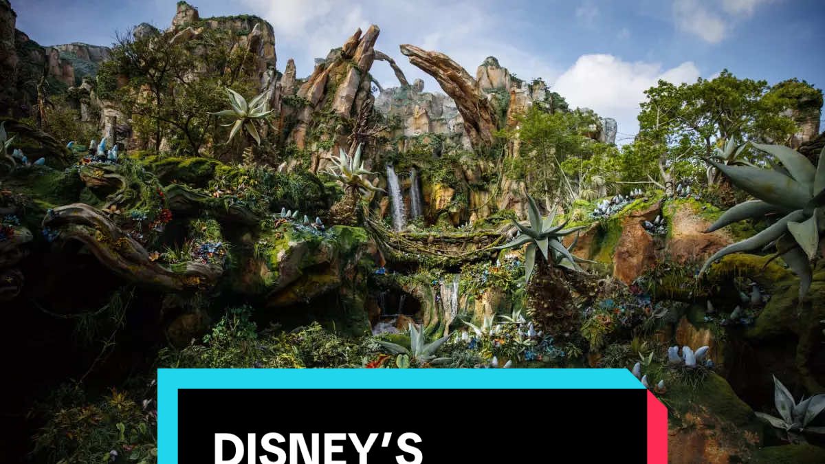 This fake waterfall fools thousands daily 👀  📍 Disney’s Animal Kingdom - Pandora