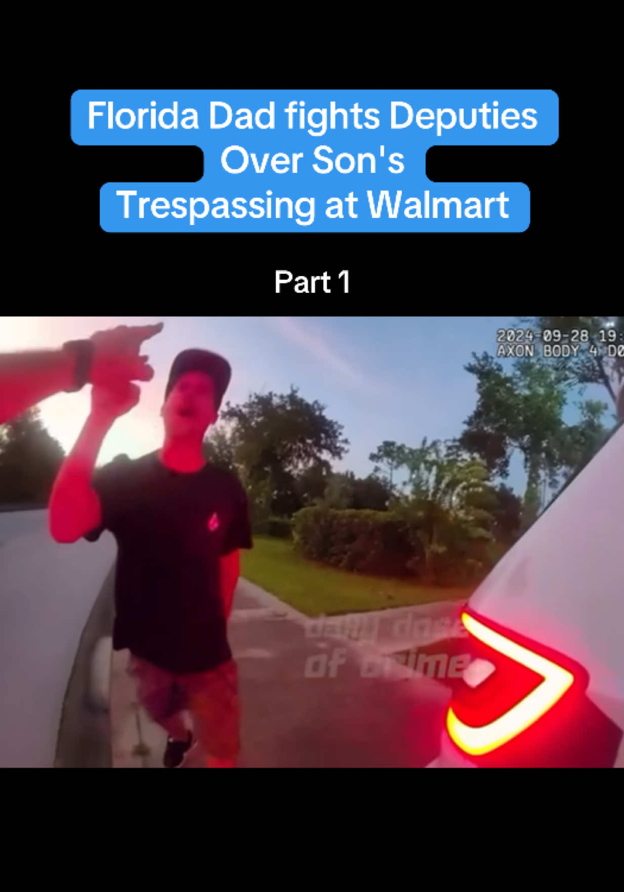 Florida Dad fights Deputies  Over Son's Trespassing at Walmart#fyp #copsoftiktok #TikTok 