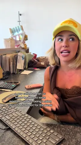 you do you booboo. calling all receptionists: what’s the strangest phone call you’ve ever received?!? #njhair #hairtok #hairstylist #hairstylistsoftiktok #receptionist 