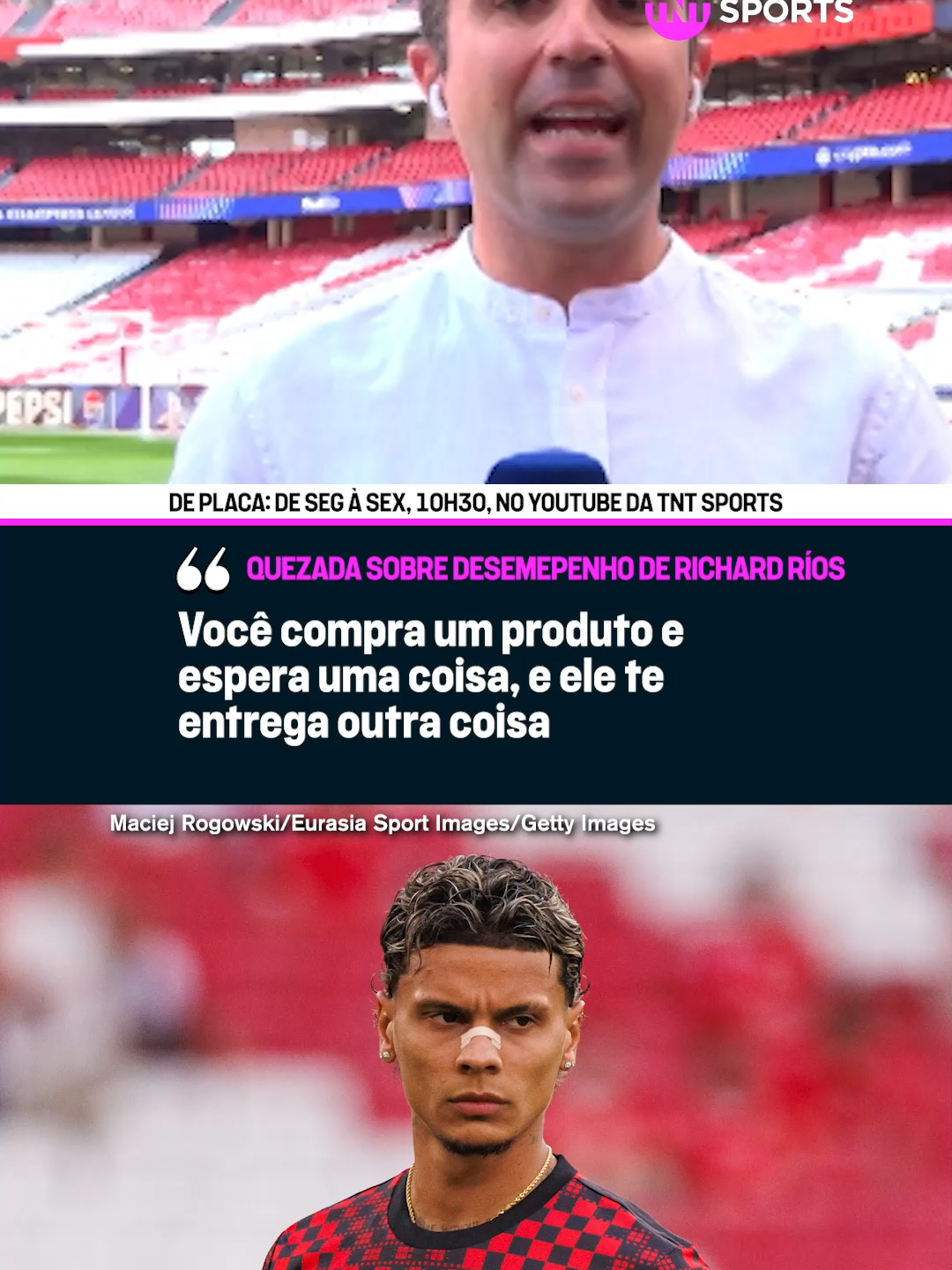 RICHARD RÍOS ESTÁ DEVENDO COM A CAMISA DO BENFICA? No #DePlaca, @arthurquezada explicou os motivos volante ter sido criticado por parte da torcida do Benfica. Concorda? Comenta aí. #DePlaca #futebolbrasileiro #tiktokesportes #debate #futebol