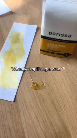 Spilled sugar wax? Don’t stress, here’s the hack. #parissawax #sugarwaxing #waxingtip 