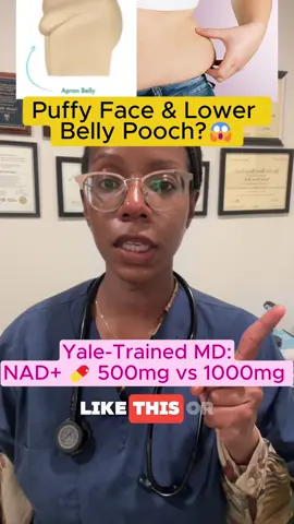 Puffy face? Bloated belly? It might be lymph, not fat. I take 1000mg NAD+ daily to support energy, detox, & inflammation from the inside out. 🔬💊 This one’s backed by science. #NADsupplement #LymphaticDrainage #ReduceBloat #AntiInflammatory #TripleBoardPhysician  