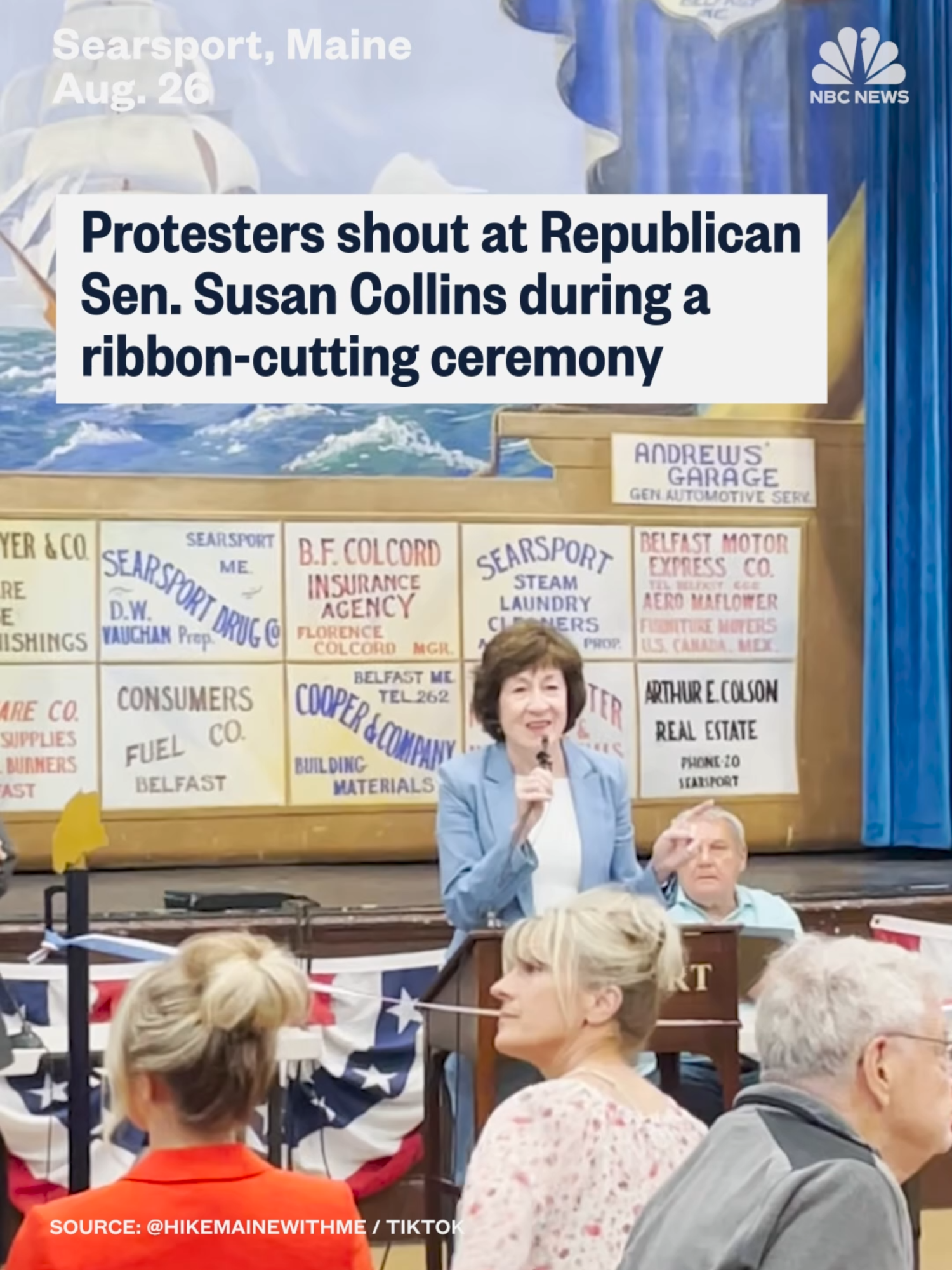 #Maine Sen. Susan Collins, was met with shouts and chants of 