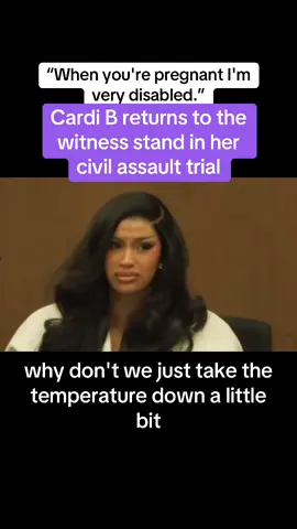 Cardi B is back on the witness stand in her civil assault trial, wearing a different wig, and Ron Rosen is back at the lectern. 
