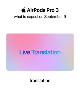 The AirPods Pro 3 are coming on September 9 with a new heartbeat sensor and live translation for the first time! Do you plan upgrading? #appleairpods #airpodspro #airpodspro3 #appleevent #applemusic 