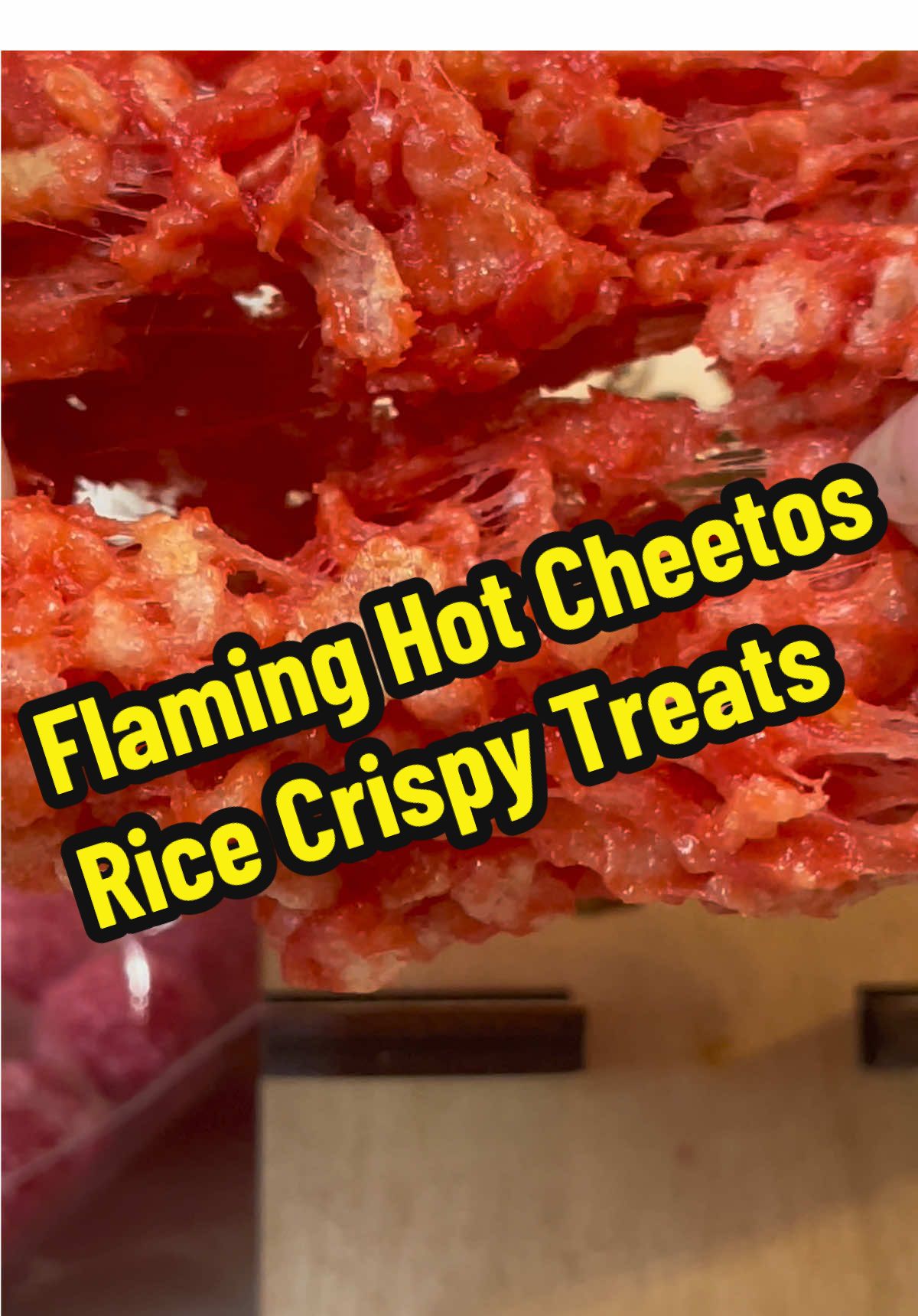 Rice Crispy Treats made with Flaming Hot Cheetos is the craziest spicy combo that will set your mouth on fire but also satisfy your craving for something sweet. Highly recommend trying at least once especially with a late night horror movie! #ricecrispytreats #CookingHacks #gamechanger #letscook #flaminghotcheetos #dessert #homemadefood #horrormovie #latenightsnack 
