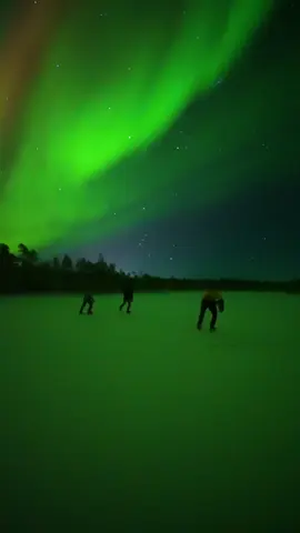 Wanna try ice skating under the aurora in Ranua anyone? Two months for this😍 @Jarcce #IceSkating #auroraboreal #ranua #aurora #northernlights 