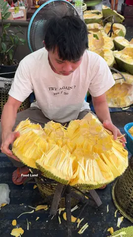 Professional Jackfruit Peeling Skills #asmr #foodland #fruit #jackfruit 