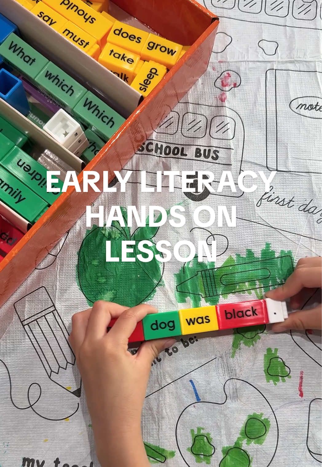 Early literacy & parts of speech skills 🤝 @hand2mind  These sentence building rods are a perfect addition to our homeschool lessons about parts of speech and grammar 📝 #hand2mind #earlyliteracy #handsonlearning #learningactivities #learningactivitiesforkids 