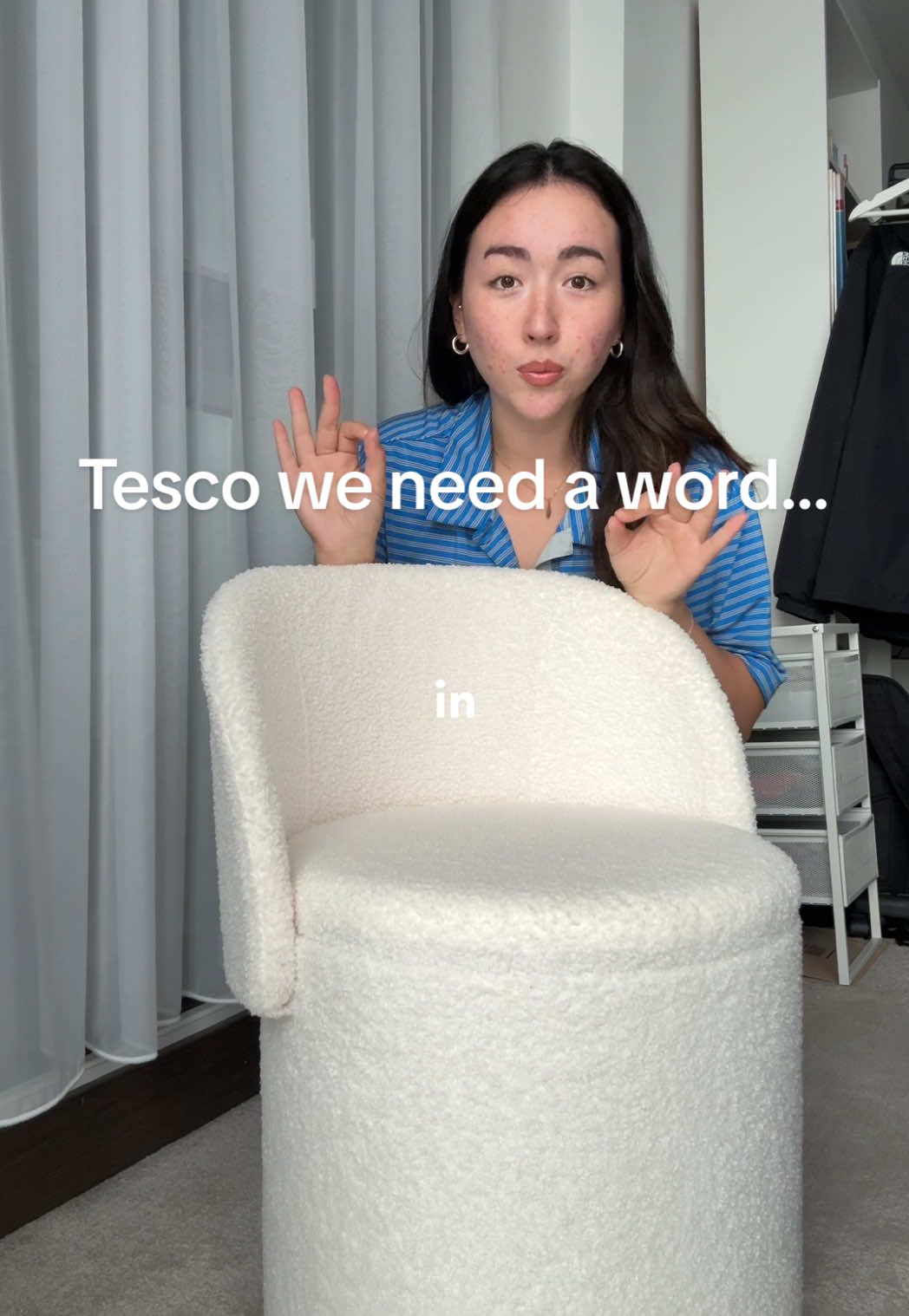 It’s not even a want at this point, it’s a need - esp perfect for compact spaces  @Tesco @F&F Home you guys popped off🙂‍↕️ #tescochair #3in1stool #homedecor #spacesavingfurniture 