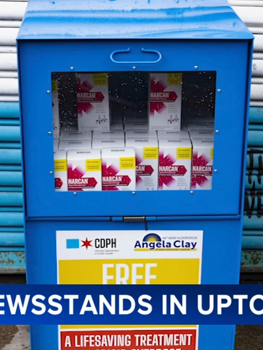 Some newsstands installed in Chicago will offer medication instead of newspapers. Narcan, also known as naloxone, reverses opioid overdoses. The Chicago Department of Public Health and the 46th Ward unveiled the partnership ahead of International Overdose Awareness Day.