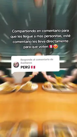 Respuesta a @ibaillanos vayan a votar 🇵🇪 #ibai #peruu #comida #viraltiktok #competencia 
