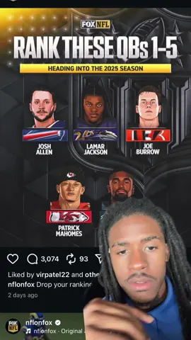 #greenscreen LFG!!!!! #nflseason #nflsunday #rankings #nflqbs #joshallen #mvp #lamarjackson #SuperBowl #sportstiktok 