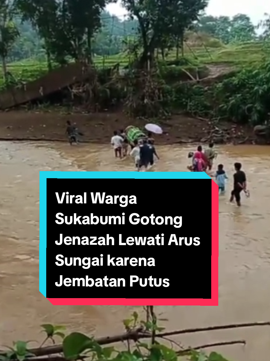 Video viral di media sosial memperlihatkan perjuangan menyayat hati sekelompok warga di Kampung Tanjung, Kecamatan Jampangkulon, Kabupaten Sukabumi, Jawa Barat. Mereka terlihat menggotong keranda jenazah menyeberangi Sungai Cikarang yang berarus deras, tanpa bantuan jembatan. Peristiwa ini terjadi karena satu-satunya jembatan penghubung menuju tempat pemakaman umum (TPU) Cibungur telah putus sejak akhir 2024 dan belum dibangun kembali. Kami terpaksa nyeberang sungai karena tidak ada akses lain. Walau sedang banjir, kami harus tetap mengantar jenazah,” ungkap warga setempat Wahyudin (49) kepada wartawan, Senin (25/8/2025). Menurut Wahyudin, TPU berada di seberang sungai, tepatnya di Kampung Cibungur, Desa Mekarmukti, Kecamatan Waluran. Selama ini, jembatan gantung menjadi satu-satunya akses penghubung. Namun, jembatan tersebut putus akibat banjir besar pada Desember 2024. Warga sempat membangun kembali jembatan secara swadaya, tetapi struktur darurat itu kembali hanyut diterjang banjir pada Maret 2025. “Sudah sering seperti ini. Kalau ada yang meninggal, kami harus gotong jenazah nyeberang sungai. Padahal arusnya deras dan berbahaya,” tambahnya. Ketiadaan jembatan ini bukan hanya menyulitkan proses pemakaman, tetapi juga mengganggu aktivitas warga sehari-hari. Mulai dari anak-anak yang hendak bersekolah, warga yang hendak berobat, hingga petani yang ingin mengakses lahan sawahnya di seberang sungai, semua kini harus menyeberang dengan risiko tinggi. “Jembatan itu vital untuk ekonomi, pendidikan, dan kesehatan. Tanpa jembatan, semua aktivitas warga lumpuh,” jelasnya. Kondisi tersebut semakin memburuk saat musim hujan, karena arus sungai menjadi tak terprediksi dan jauh lebih berbahaya. Video yang viral ini telah mengundang simpati dan keprihatinan publik. Banyak warganet meminta pemerintah daerah maupun pusat segera turun tangan. Pembangunan jembatan permanen sangat mendesak demi keselamatan warga dan kelancaran akses vital di daerah tersebut. #fyp #fyppppppppppppppppppppppp #jenazah #jampangkulon #sukabumi 