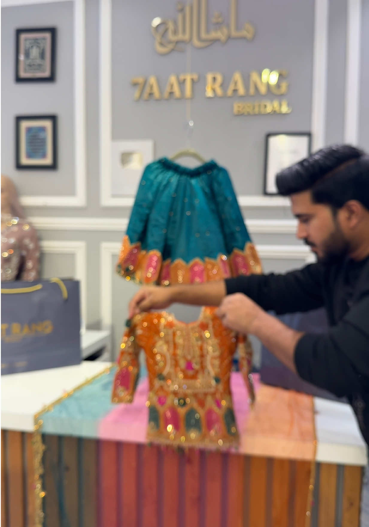 CUTEST (BABY) TOP AND LEHENGA FOR MEHENDI BY 7AATRANG BRIDAL🤩❤️#7aatrang #fyp #sale #million #baby 