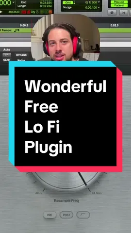 Wonderful free Lo Fi Plugin #musicproducer #audioengineer #producertips #mixingtips #musicproducerslife   