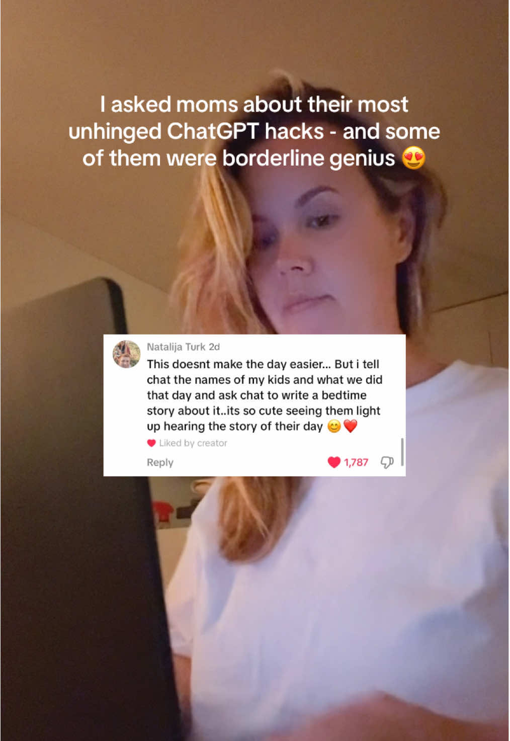 Here‘s MY most unhinged ChatGPT hack 😅 👉 I turned ChatGPT into our AI Co-Parent - a personal assistant who’s available 24/7 and acts as my backup brain when mine‘s just not working anymore 🫠🪫 It now carries 97% of my mental load: 🌮 planning healthy, kid-friendly meals  🛒 finding cheaper swaps and writing the grocery list 🧩 thinking of new play ideas for rainy or low-energy days  👩‍💻 replacing HOURS of Googling and forum-scrolling by hinging me research-backed advice  ⏱️ Finding time-saving strategies and cutting my to-do list in half  My AI Co-Parent literally changed my life 🥺 It allowed me to me to go from constantly feeling overwhelmed and stressed out to finally being present with my daughter and enjoying mom life 🥰 And now, I’m re-building my assistant in a way it can be used by other moms too! ✅ COMMENT „co-parent“ to get on the waitlist and early access pricing when it launches! 🫶 #chatgpthack #momhacks #momsbelike #mentalload #toddlermom 