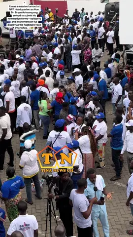 LIVE NOW || It was a massive turnout at NPP Headquarters as Hon. Dr. Bryan Acheampong arrived to submit his nomination forms—solidarity and excitement on full display as the flagbearer race intensifies. 📝🇬🇭 #BryanAcheampong #NPP2025 #bryanacheampong #npp #foryou 
