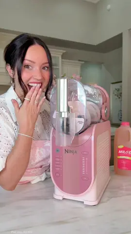 @drinkmilos Strawberry Lemonade + pink Ninja SLUSHi = my whole personality! 💗 Who knew staying hydrated could look this CUTE?!   #ninjaslushi #pinklemonade #partyideas #tailgateparty #pinkhomedecor @Ninja Kitchen @Hedley & Bennett 