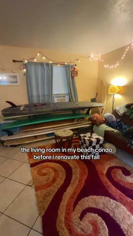 getting my shag rug cleaned tomorrow morning 😁 ready move the boards to another wall, put some more lights in, and make this place more adulty lol  #beachshack #beachcondo #homeowner #cocoabeach #islandlife 
