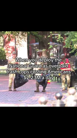 We’re paying $2.23 million every single day for National Guard troops to play trash cops in U.S. cities. That’s money that could fund schools, fix roads, or keep hospitals open. Instead, it’s wasted on political theater. 